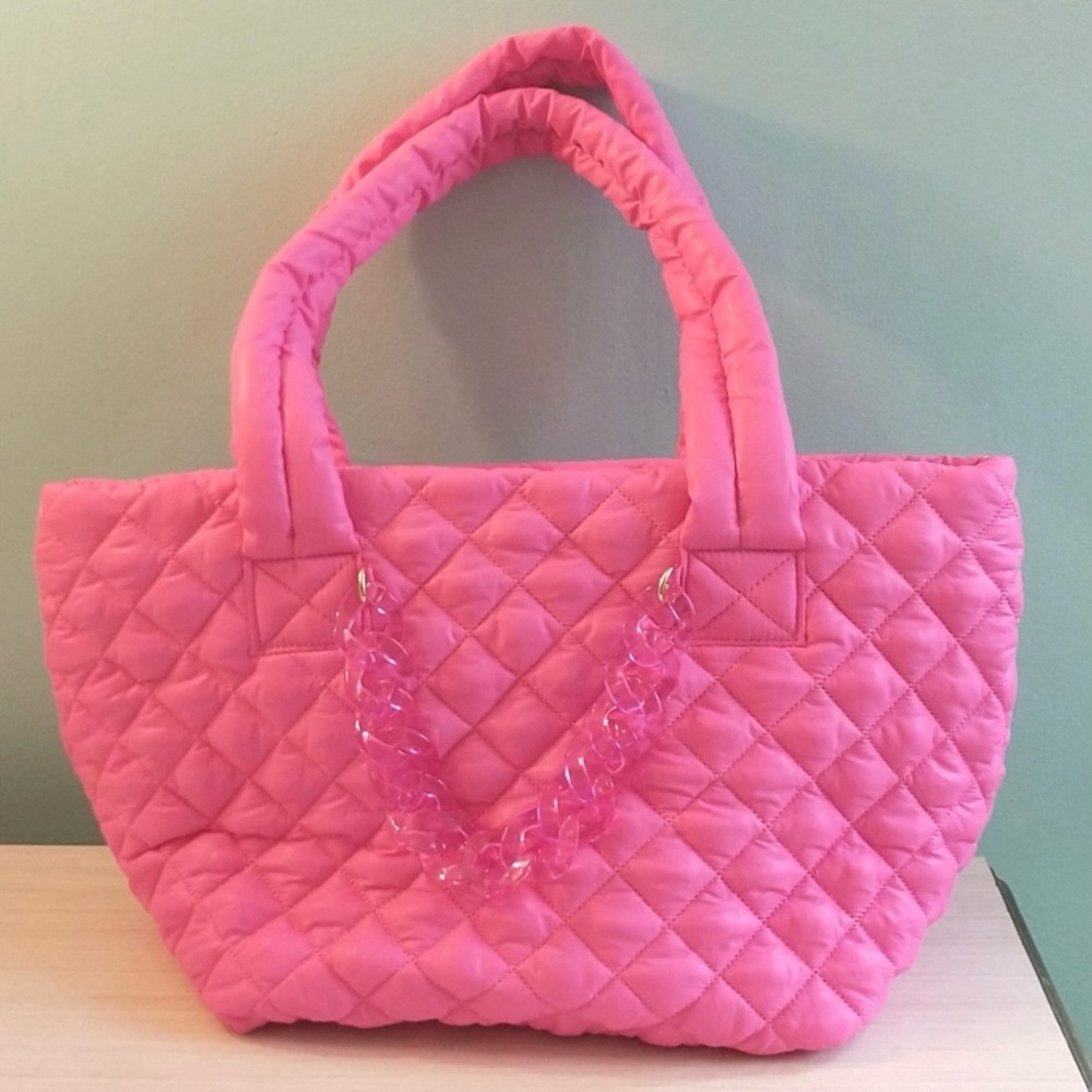 Mz Wallace Metro Delux Inspired Jill & Ally tote Hot Pink NWT